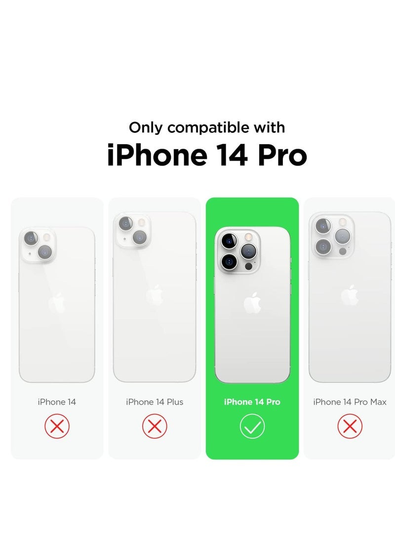 Captaintech Clear Magnetic iPhone 14 Pro Case (6.1") –Grade Protection, Full Camera Cover & Slim MagSafe Design