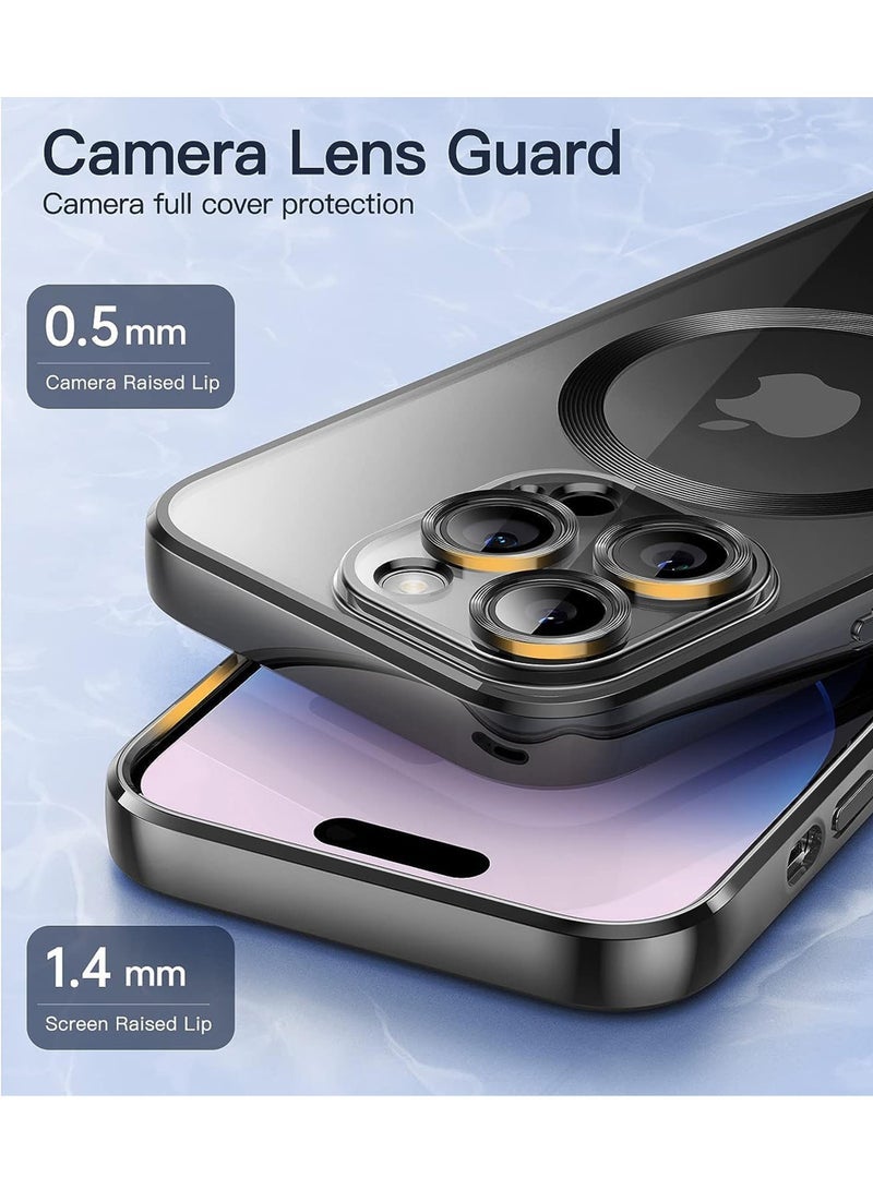 Captaintech Clear Magnetic iPhone 14 Pro Case (6.1") –Grade Protection, Full Camera Cover & Slim MagSafe Design