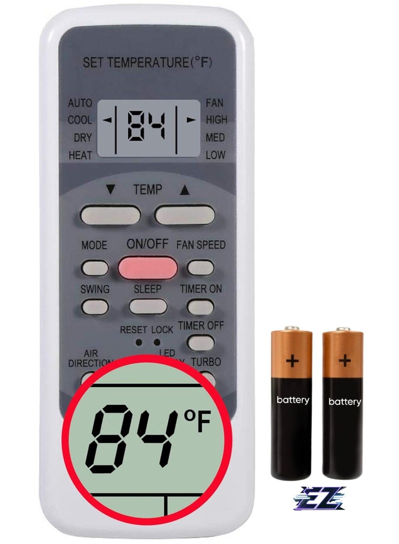 ELTRAZONE Replacement Remote Control for Premium Air Conditioner RG51ME/EU TGM RG51ME/EU with battery - Image 1