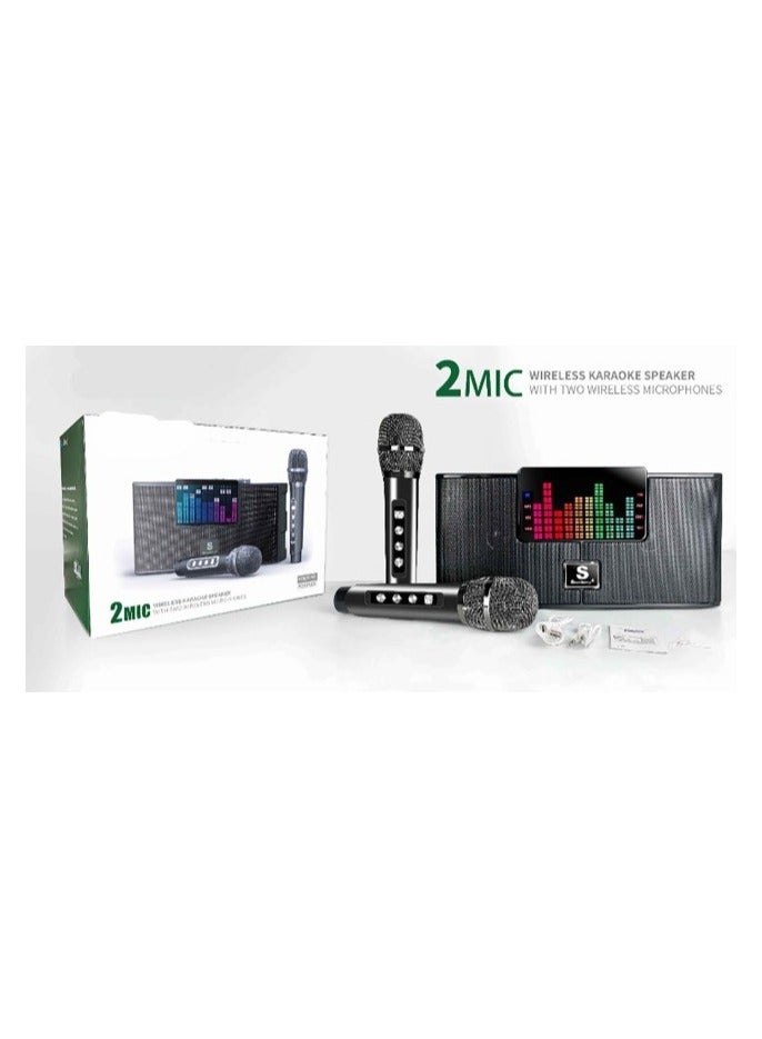 Smart Berry M25+ Portable Karaoke System with Dual Wireless Mics – High-Quality Bluetooth Speaker for Home & Events