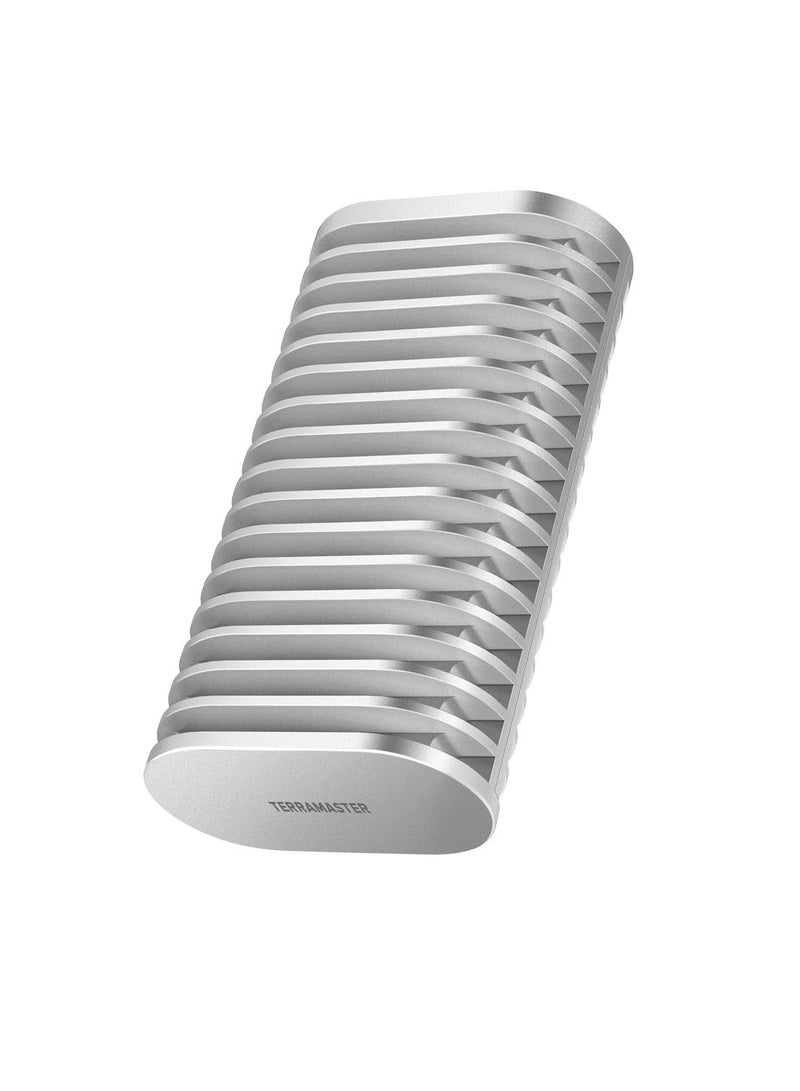 تيراماستر علبة TERRAMASTER D1 SSD Plus 40Gbps M.2 NVMe SSD - علبة M.2 من الألومنيوم USB Type-C، متوافقة مع USB 4/3.2/3.1/3.0/2.0، Thunderbolt 5/4/3، تطبيق جوال للنسخ الاحتياطي للبيانات متضمن (بدون قرص) - Image 1