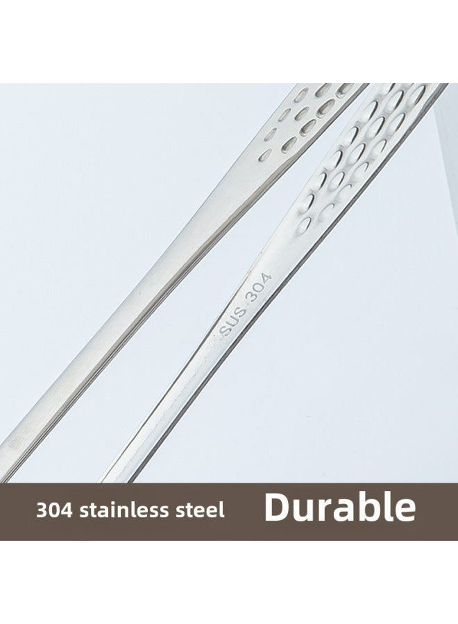304 Stainless Steel, Easy To Clip Flip] Barbecue Clip Grilled Steak Fried Egg Fried Fish Kitchen Artifact-Color:304 Stainless Steel  Silver 28cm - Image 5
