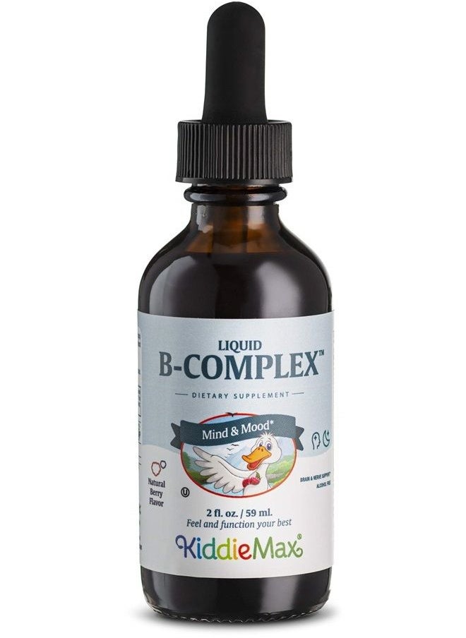 Maxi Health - Maxi-Health Liquid Vitamin B-Complex - Raspberry Flavor - 2 Fluid Ounce Bottle - Kosher - Image 1