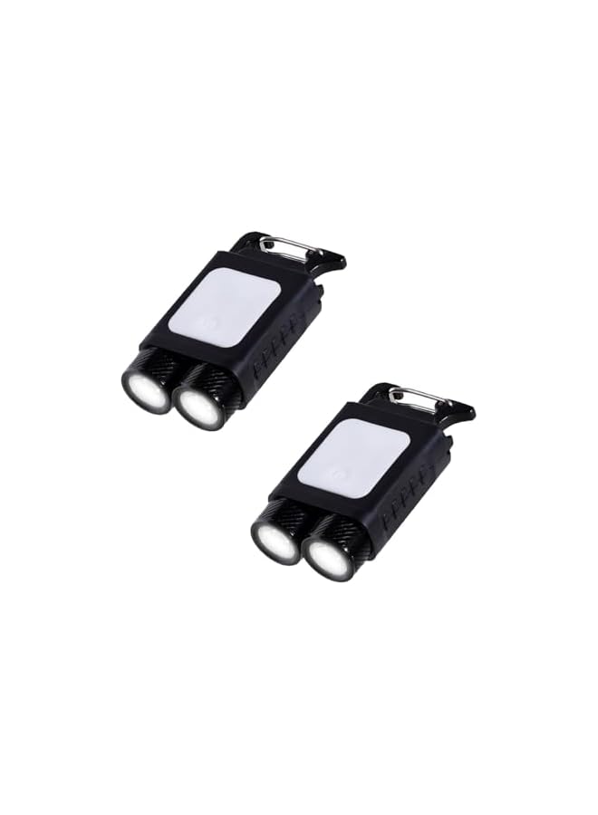 promass EDC Rechargeable Keychain LED Flashlights, 2 Pack Mini Small Compact Portable Flashlight Bright 300 Lumens Magnetic Multi Mode Versatile Key Chain Lights Small Powerful EDC Flashlight - Image 2
