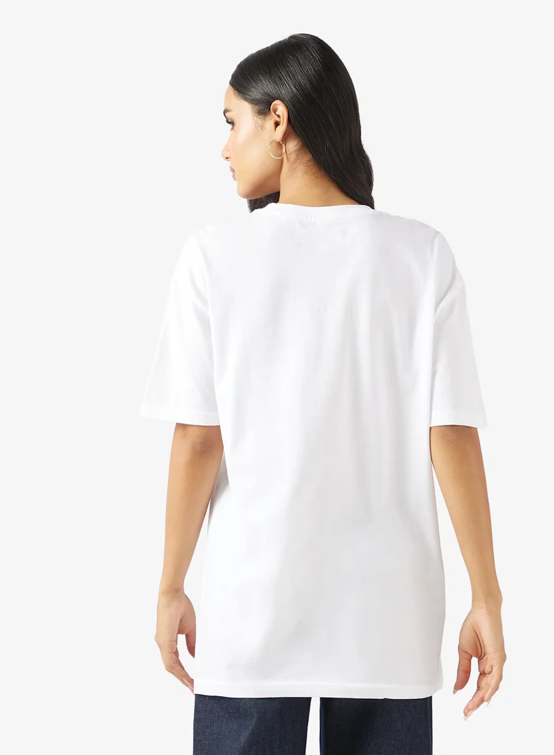 Ginger Cotton Oversize Graphic T-shirt