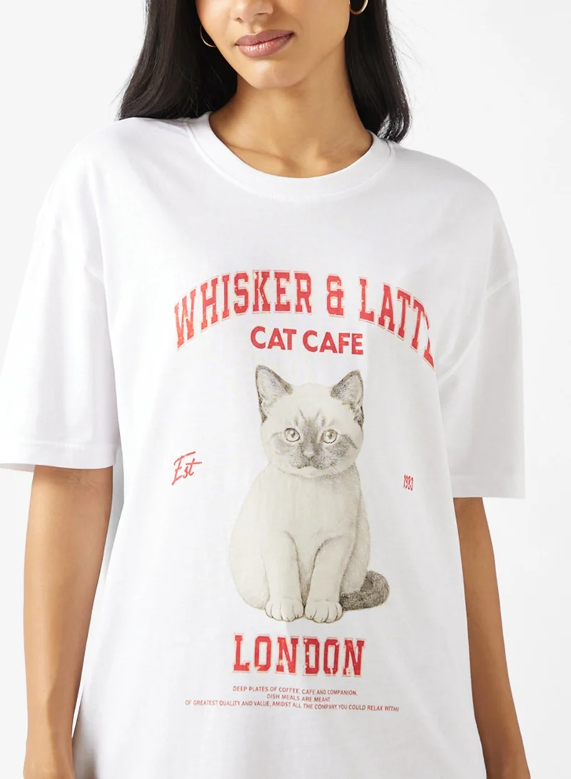 Ginger Cotton Oversize Graphic T-shirt