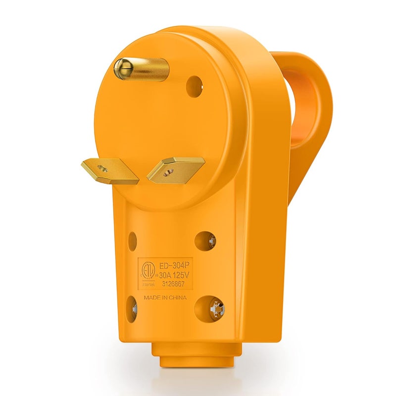 MICTUNING 125V 30Amp Heavy Duty Male Plug RV Replacement with Ergonomic Handle - Image 1