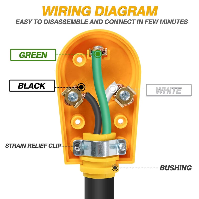 MICTUNING 125V 30Amp Heavy Duty Male Plug RV Replacement with Ergonomic Handle - Image 5