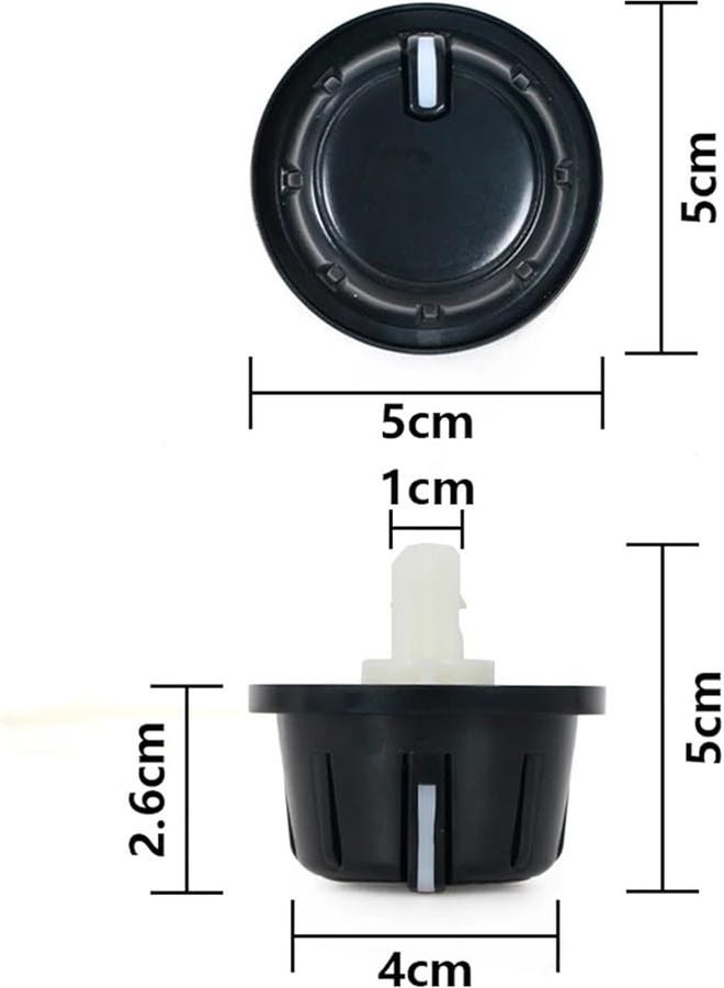 3 قطع مقبض تحكم بمكيف الهواء والتدفئة زر تبديل لتويوتا هيلوكس فورتشنر 2011-2015 - Image 4