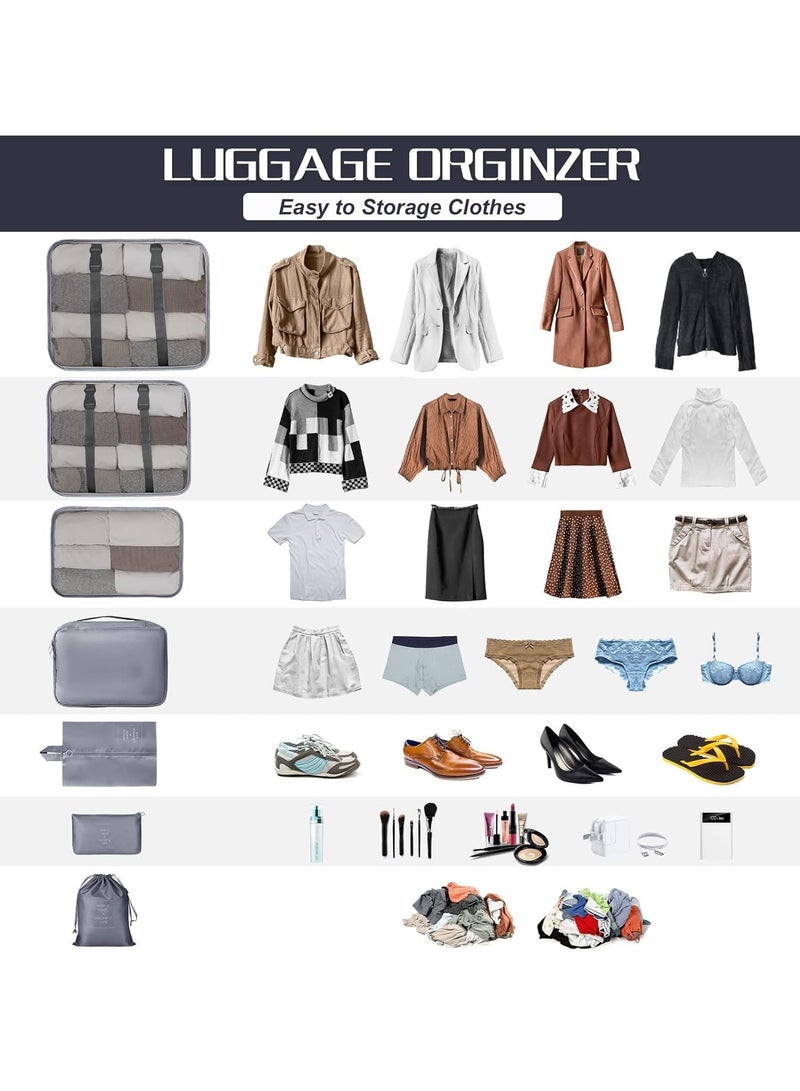 TRAVEL 7 Piece Set Travel Luggage Organizer Storage Bags Waterproof Laundry Bags Travel Accessories - Image 5