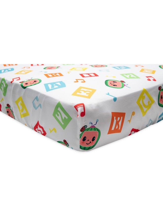 CoComelon Learning is Fun 4 Piece Toddler Bedding Set - Includes Comforter, Sheet Set - Fitted + Top Sheet + Reversible Pillowcase for Boys and Girls Bed, Letters and Music Design, Orange - Image 4