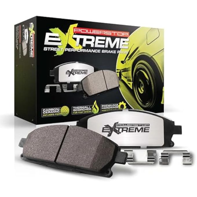 rayihni Power Stop Z261440 Z26 Street Warrior Front Carbon Fiber Ceramic Brake Pads With Hardware - Image 2