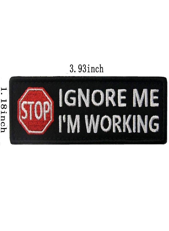 ODSP Service Dog No Touch No Talk, Ignore Me I'm Working, Do Not Pet Tactical Military Embroidered Patches with Fastener Hook and Loop Backing - Image 2