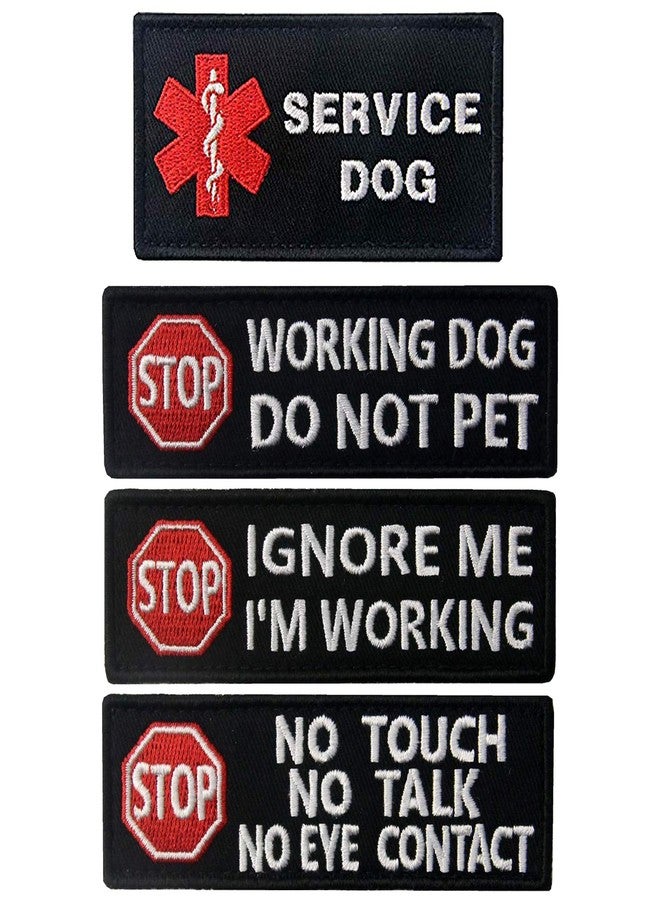 ODSP Service Dog No Touch No Talk, Ignore Me I'm Working, Do Not Pet Tactical Military Embroidered Patches with Fastener Hook and Loop Backing - Image 1