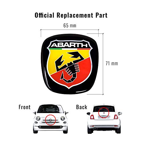 Abarth 21548 Official 3D Sticker Logo for Fiat 500 - Image 3
