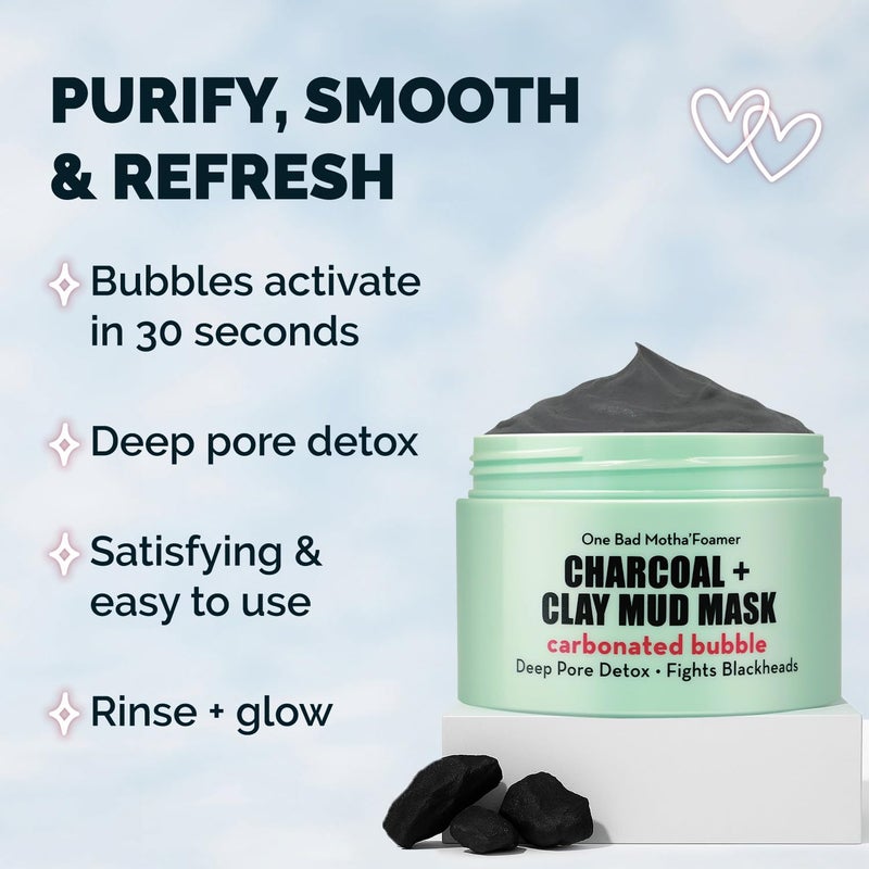 Elizabeth Mott Carbonated Bubble Detox Clay Mask â€“ Korean Skincare for Deep Pore Cleansing, Acne, Blackheads & Oil Control â€“ Charcoal Face Mask for Breakouts & Smooth Skin â€“ Cruelty-Free, 3.53 oz - Image 4