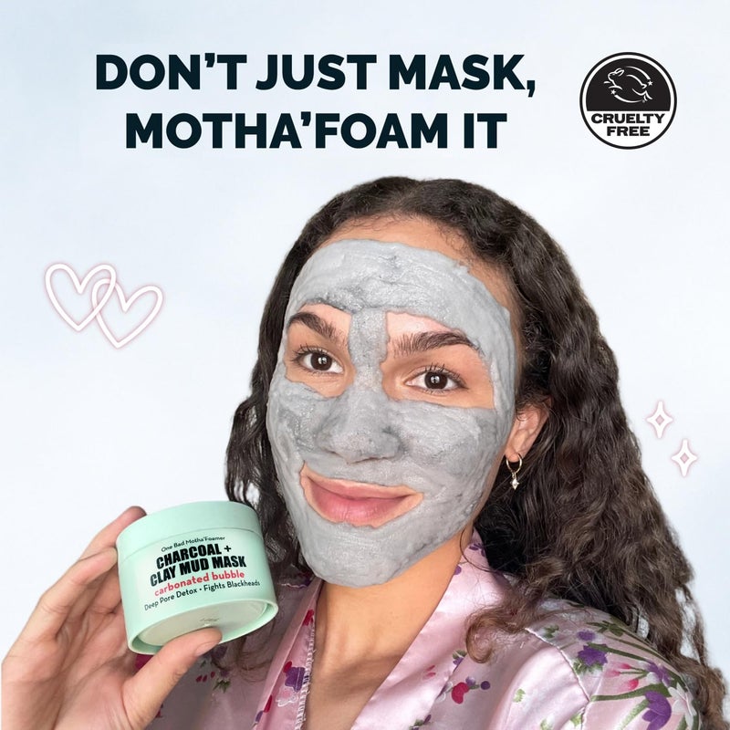 Elizabeth Mott Carbonated Bubble Detox Clay Mask â€“ Korean Skincare for Deep Pore Cleansing, Acne, Blackheads & Oil Control â€“ Charcoal Face Mask for Breakouts & Smooth Skin â€“ Cruelty-Free, 3.53 oz - Image 2