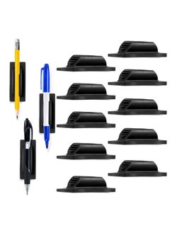 Excefore 10 Pcs Pen Holder Silicone, Pencil Loop Holder for Desk, Teacher Supplies, Marker Clip for Classroom Office Desk Accessories, for Desk and Other Surfaces Pads Office Desk  - Image 1
