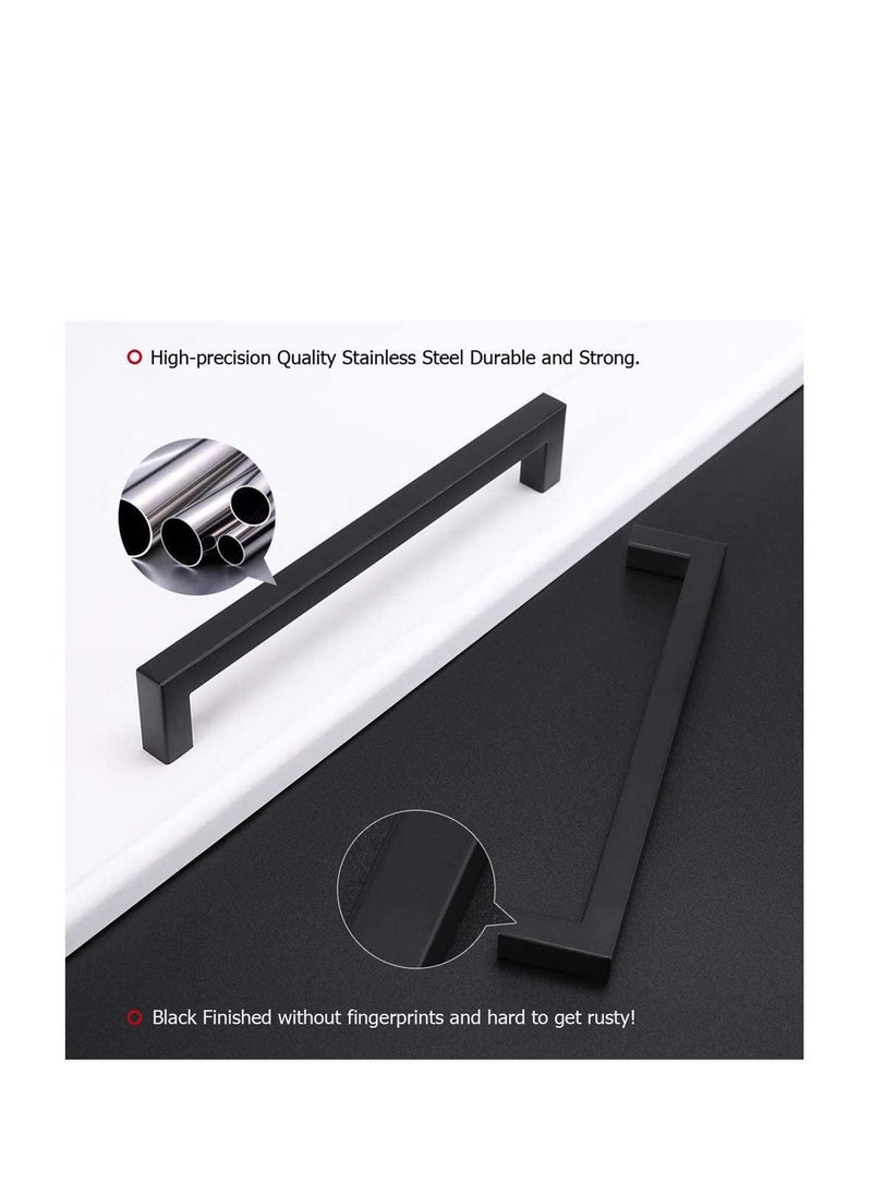 Cupboard Small Handle Closet Black Small Handle, Solid Square Cabinet Handle Black Furniture Pulls Hole Centers Black Cabinet Hrdware, Modern Bedroom Cabinet Handles 1 Pack - Image 3