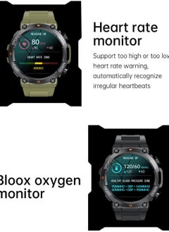 Generic K56PRO Smart Watch Men's Outdoor Three-Proof Bluetooth Call Healthy Sleep Monitoring Multi-Sports (Black)  - Image 2