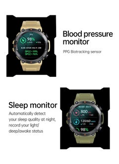 Generic K56PRO Smart Watch Men's Outdoor Three-Proof Bluetooth Call Healthy Sleep Monitoring Multi-Sports (Black)  - Image 4