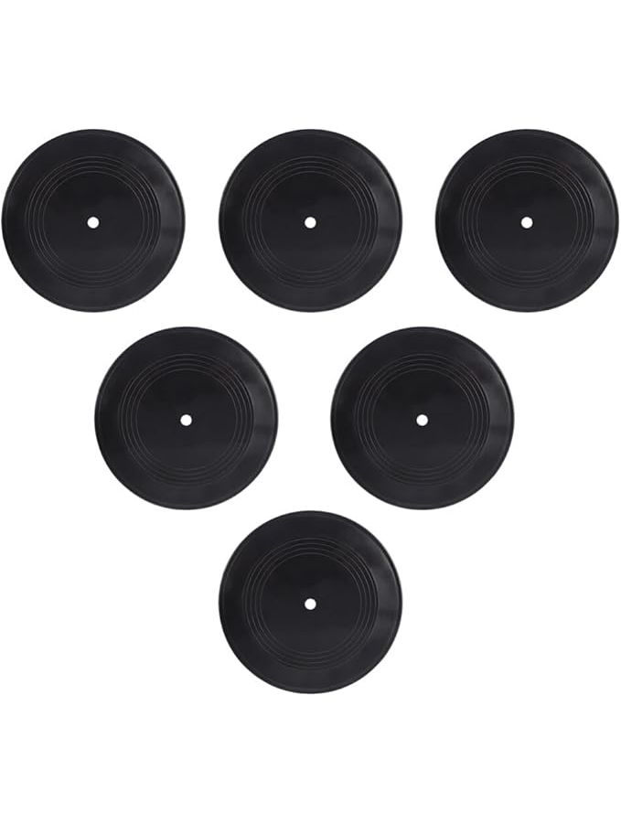 6 Pcs Decorative Vinyl Records Wall Decor Retro Music Theme Reusable Wear Resistant Material 17 80 X 17 80 X 0 20 CM - Image 1