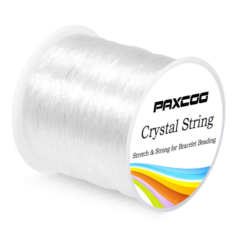 Paxcoo 0.8mm Elastic String, Stretchy Bracelet String Crystal String Bead Cord for Bracelet, Beading and Jewelry Making (120m) - Image 1