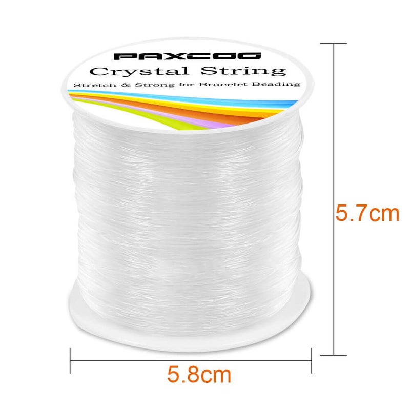 Paxcoo 0.8mm Elastic String, Stretchy Bracelet String Crystal String Bead Cord for Bracelet, Beading and Jewelry Making (120m) - Image 3