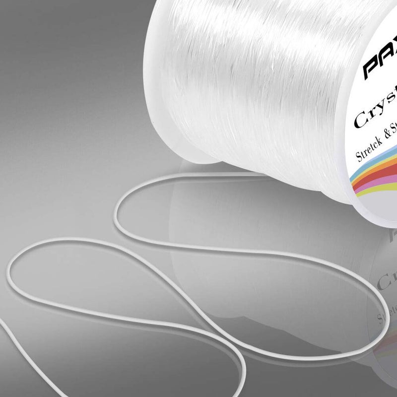 Paxcoo 0.8mm Elastic String, Stretchy Bracelet String Crystal String Bead Cord for Bracelet, Beading and Jewelry Making (120m) - Image 5