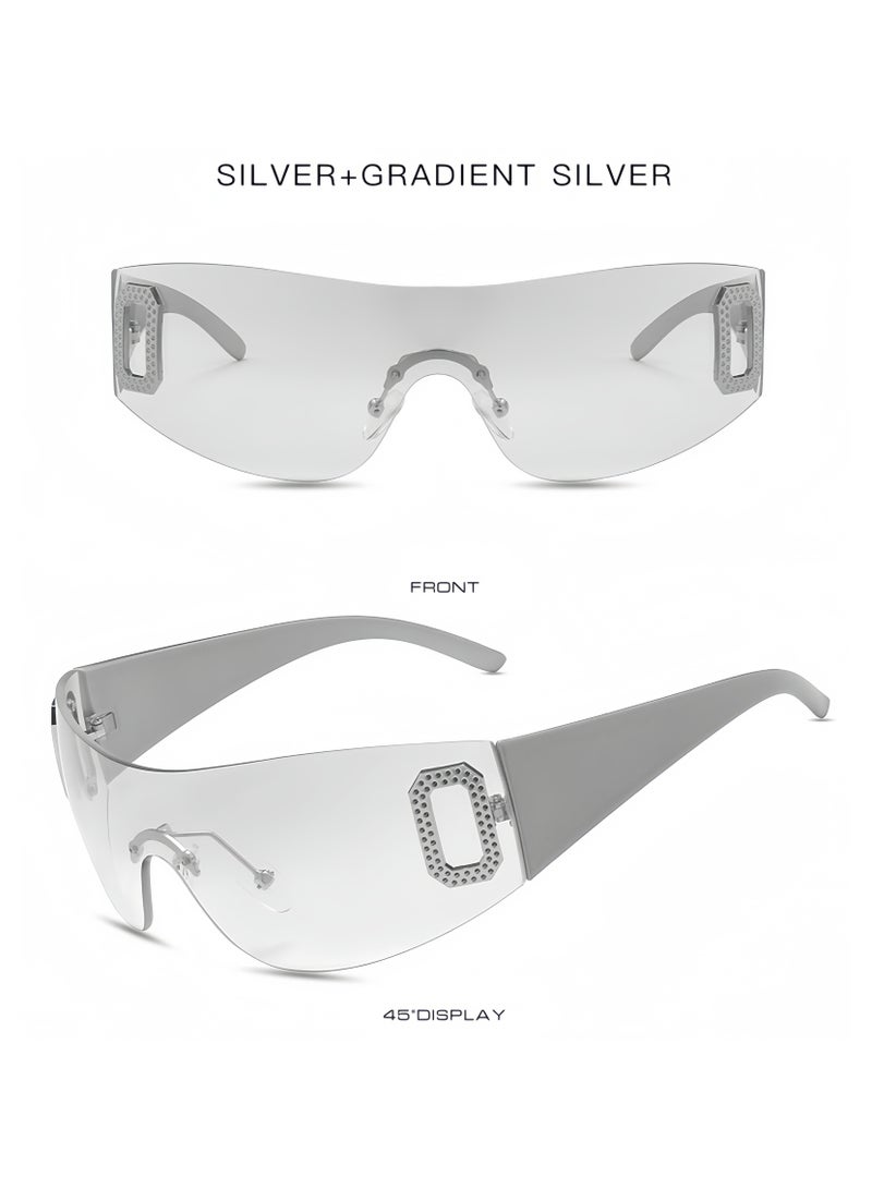 جديد نمط Y2K الإنترنت المشاهير النظارات الشمسية بدون إطار - Image 2