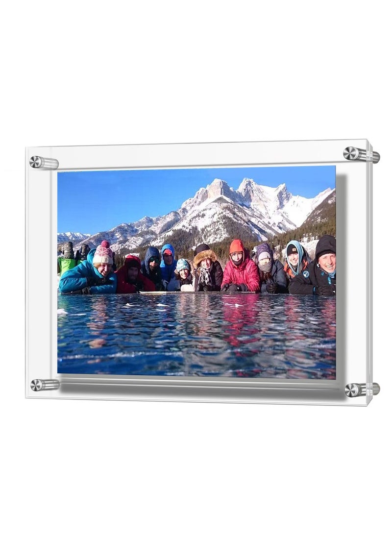 Boxalls Boxalls A4 Acrylic Wall Mount Picture Frames Clear Hanging Photo Frame Holds Biggest Picture 32 x 23 cm for Certificate Poster Display 