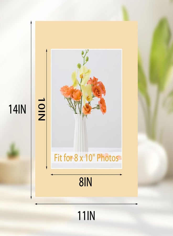 Prudiut 15 Pack 11x14 Picture Mats, Mixed Colors Frame Mattes for 8 x10 Pictures Photo Frame Mat Core Bevel Cut Mat Board Show Kit for Photos, Prints, Artworks - Image 2