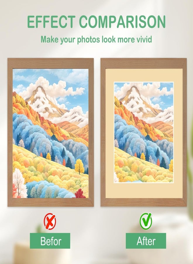 Prudiut 15 Pack 11x14 Picture Mats, Mixed Colors Frame Mattes for 8 x10 Pictures Photo Frame Mat Core Bevel Cut Mat Board Show Kit for Photos, Prints, Artworks - Image 3