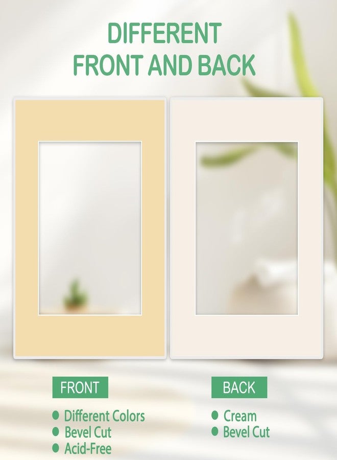 Prudiut 15 Pack 11x14 Picture Mats, Mixed Colors Frame Mattes for 8 x10 Pictures Photo Frame Mat Core Bevel Cut Mat Board Show Kit for Photos, Prints, Artworks - Image 5