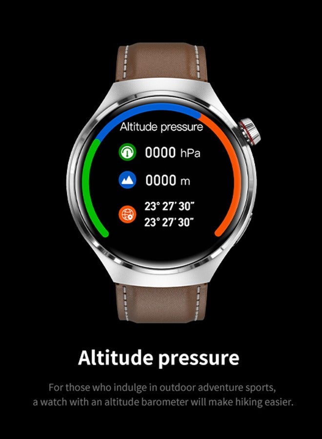 RollsTimi  Men's Bluetooth Smartwatch Silver Metal Dial Color Delivery Silicone Strap Sports Waterproof Android Ios System Universal - Image 3