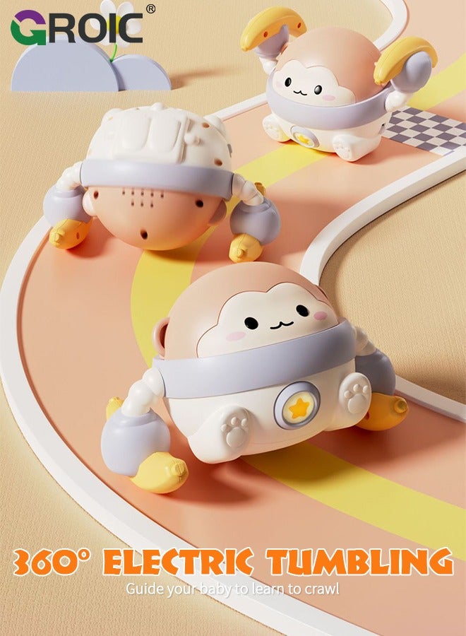 جرويك ألعاب زحف الأطفال، لعبة وقت البطن للأطفال من عمر 0 ​​إلى 36 شهرًا، ألعاب قرد زحف، لعبة وقت البطن، لعبة مشي راقصة تفاعلية مع ضوء وموسيقى، ألعاب زحف للأطفال الصغار - Image 3