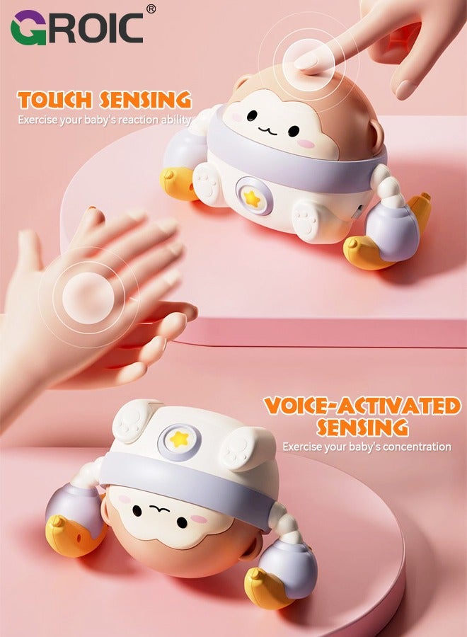 جرويك ألعاب زحف الأطفال، لعبة وقت البطن للأطفال من عمر 0 ​​إلى 36 شهرًا، ألعاب قرد زحف، لعبة وقت البطن، لعبة مشي راقصة تفاعلية مع ضوء وموسيقى، ألعاب زحف للأطفال الصغار - Image 4