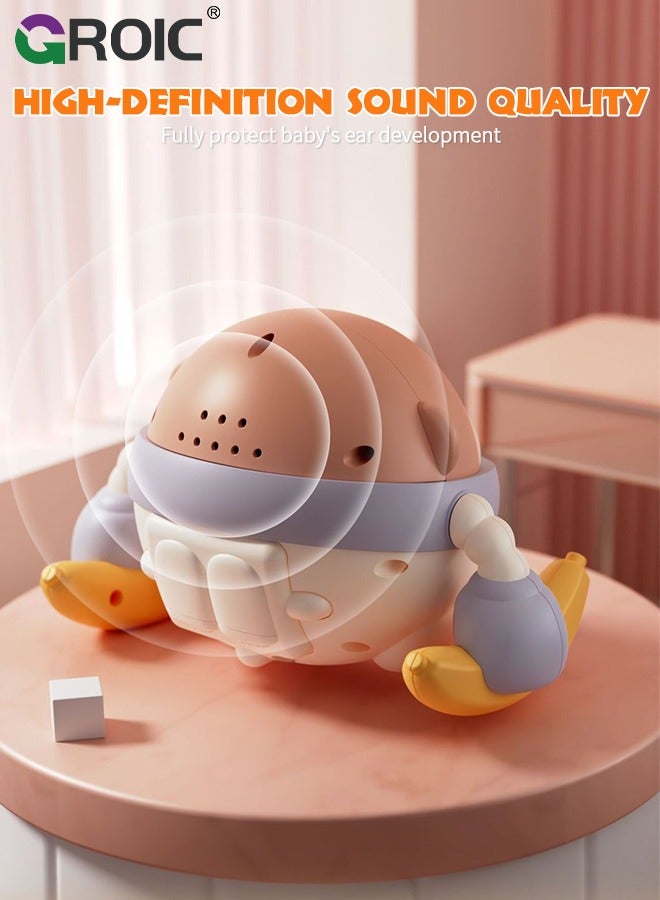 جرويك ألعاب زحف الأطفال، لعبة وقت البطن للأطفال من عمر 0 ​​إلى 36 شهرًا، ألعاب قرد زحف، لعبة وقت البطن، لعبة مشي راقصة تفاعلية مع ضوء وموسيقى، ألعاب زحف للأطفال الصغار - Image 5