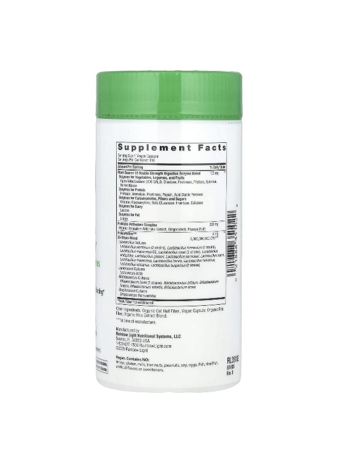 Rainbow Light Rainbow Light, All-Zyme, Double Strength™, 180 Vegan Capsules  - Image 2