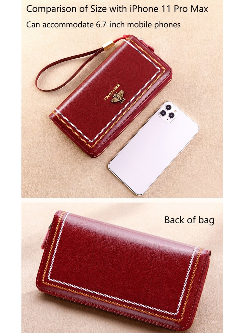 بانيانو BANYANU محفظة النساء طويلة الأسلوب 2025 الجلد الجديد كبيرة السعة حقيبة اليد النساء المال كليب - Image 3