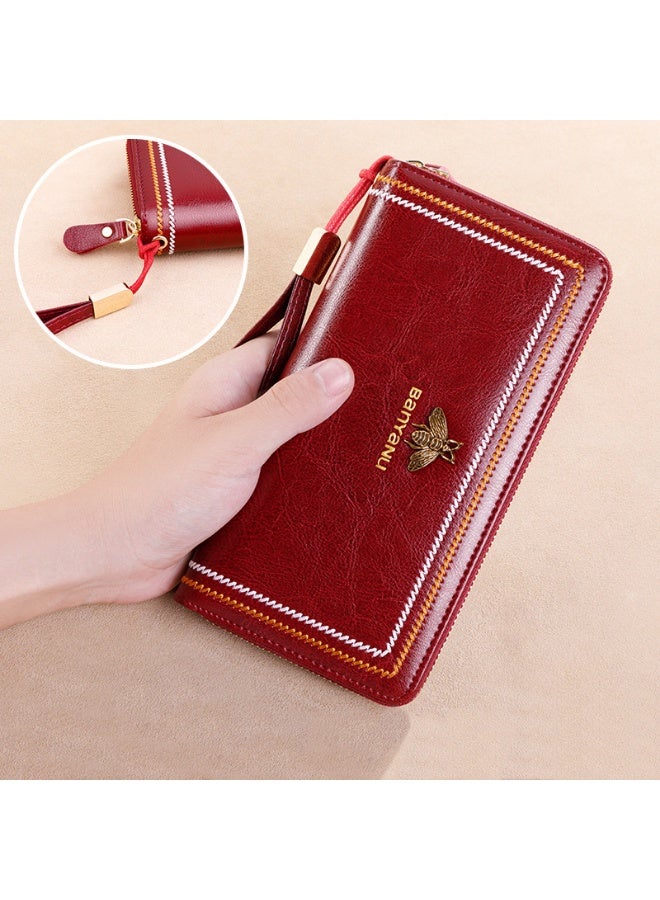 بانيانو BANYANU محفظة النساء طويلة الأسلوب 2025 الجلد الجديد كبيرة السعة حقيبة اليد النساء المال كليب - Image 4