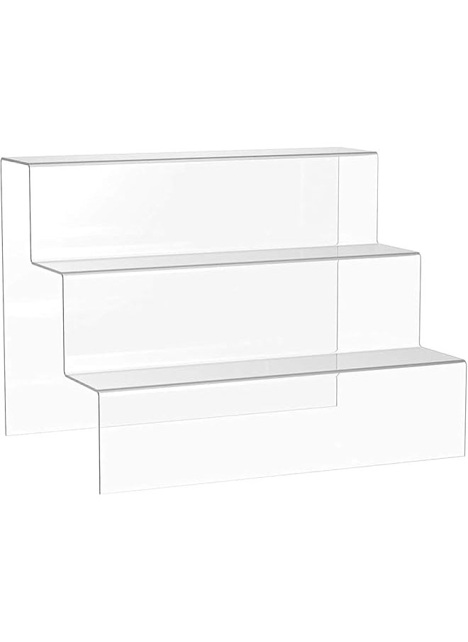 BPA Acrylic Riser Display Shelf 3 Layer Clear Stand For Amiibo Funko Pop Figures Cabinet Countertop Cake Cupcakes Organizer Holder 30Cm  - Image 1