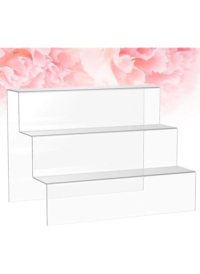 BPA - Acrylic Riser Display Shelf 3 Layer Clear Stand For Amiibo Funko Pop Figures Cabinet Countertop Cake Cupcakes Organizer Holder 30Cm - Image 1