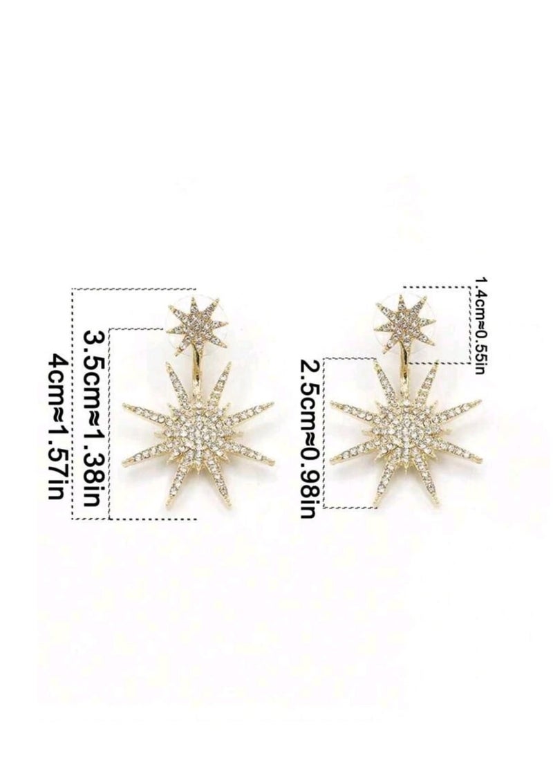 Shein - 1 piece Women's Snowflake Earrings SHEIN - Image 1
