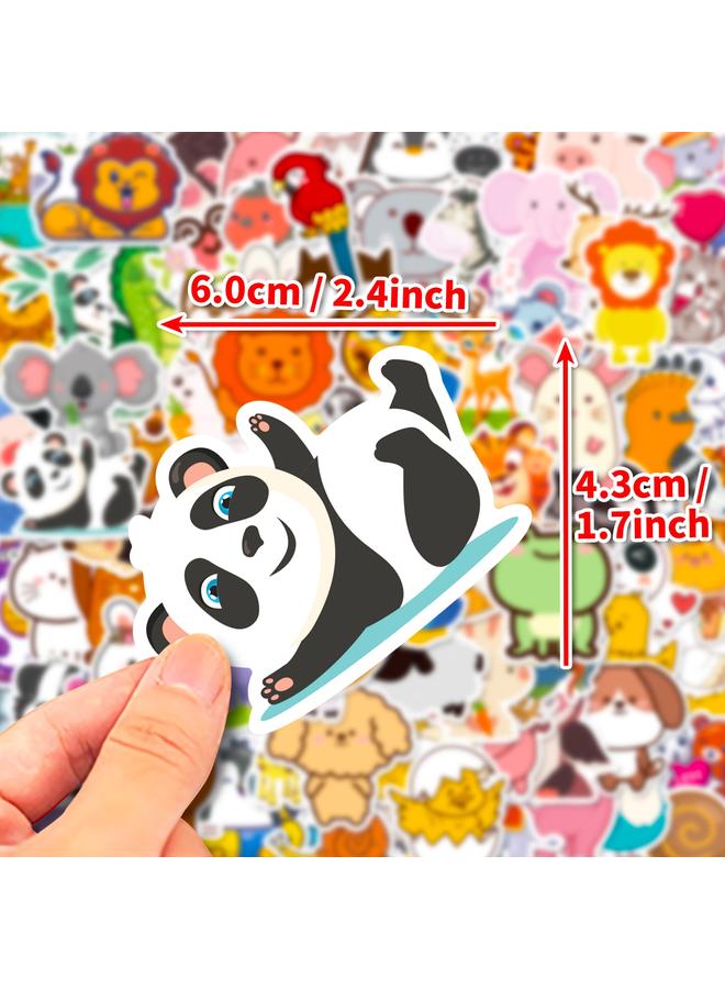 الأزرق جي دبليو 100 ملصق لطيف الحيوانات الصغيرة الكرتون Dy مضاد للماء الحيوانات الصغيرة خربش ملصقات مفكرة زخرفية - Image 3