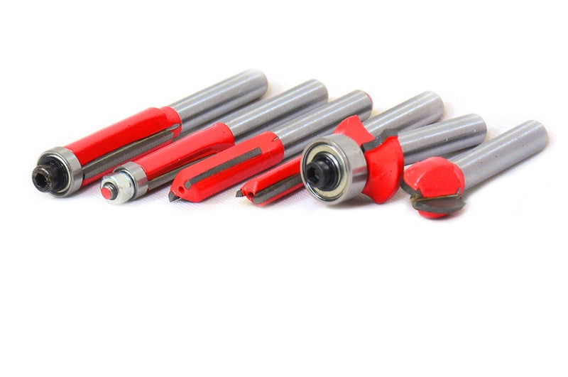 Jon Bhandari Tools 6pc Router Trimmer Bit Set 6.35mm – Premium Woodworking Router Bits for Trimming, Grooving & Edge Finishing on MDF, Hardwood, Laminate, Chipboard & Softwood - Image 2