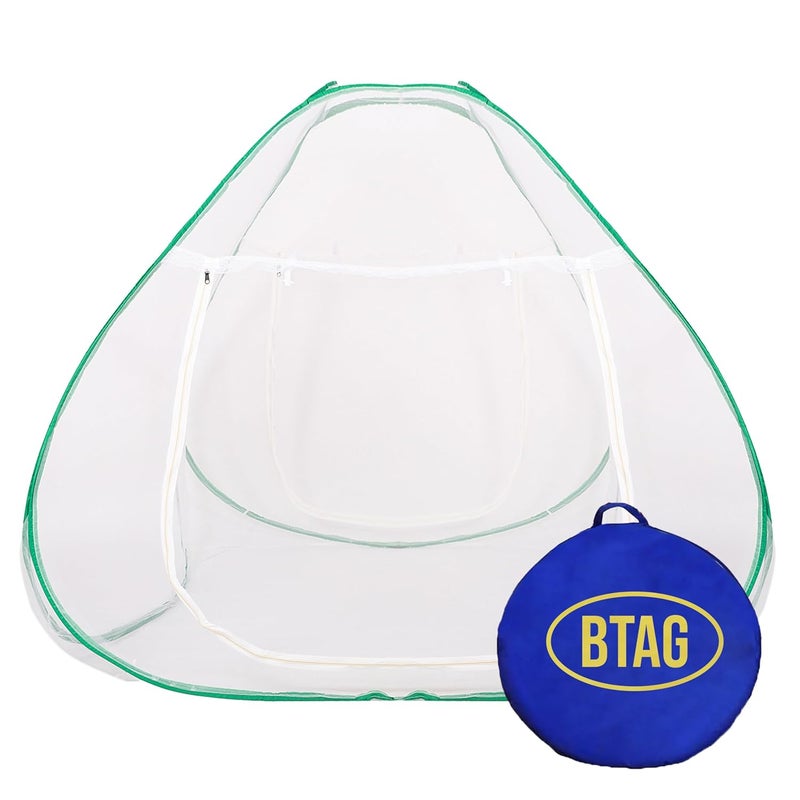 Btag شبكة بعوضة Btag لسرير مفرد 6 أقدام × 6 أقدام نوع خيمة ماشارداني قوية ومتينة قابلة للطي مقاومة للتآكل 6x6_أخضر - Image 1