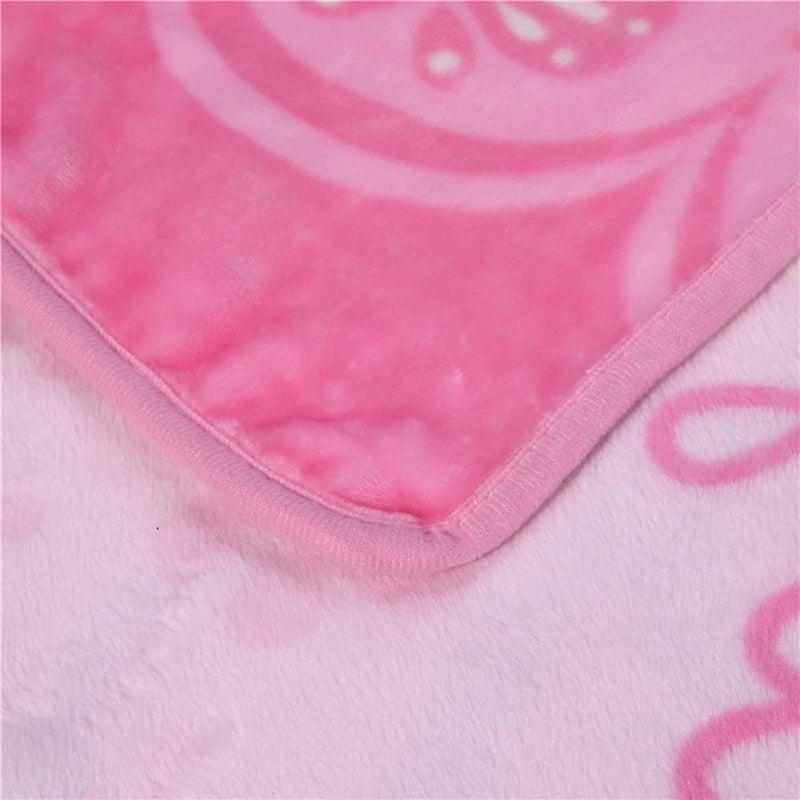 Curotunk Cartoon Printing Throw Blanket for Girls Kids Adults, 40"x55", All Seasons Flannel Fleece Blanket, Soft & Warm Plush Blankets for Couch Sofa Bed Camping Travel (Pink 002) - Image 5