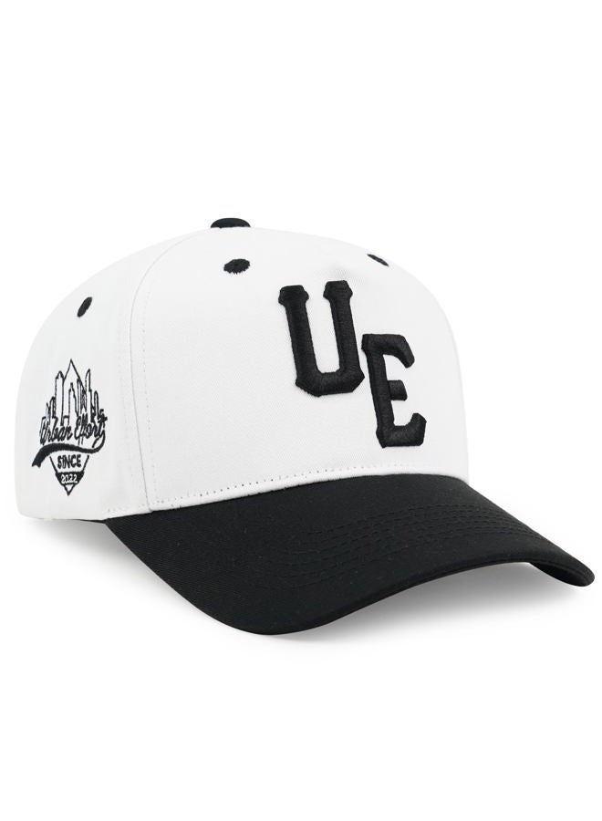 Urban Effort Vintage Trucker hat - for Men Women Baseball Hat - Trendy Sports Snapback Closure for Your Style & Outdoors (Curved Bill, White/Black) - Image 1