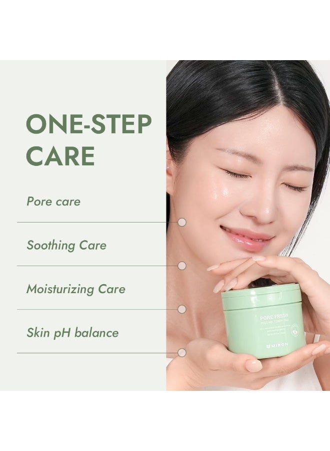ميزون (MIZON) - وسادات تونر مقشرة ومنقية للمسام (Pore Fresh)، للبشرة الحساسة، تحتوي على أحماض AHA وBHA وPHA، تعمل على التقشير والتهدئة والعناية بالمسام (60 وسادة، 130 مل) - Image 3